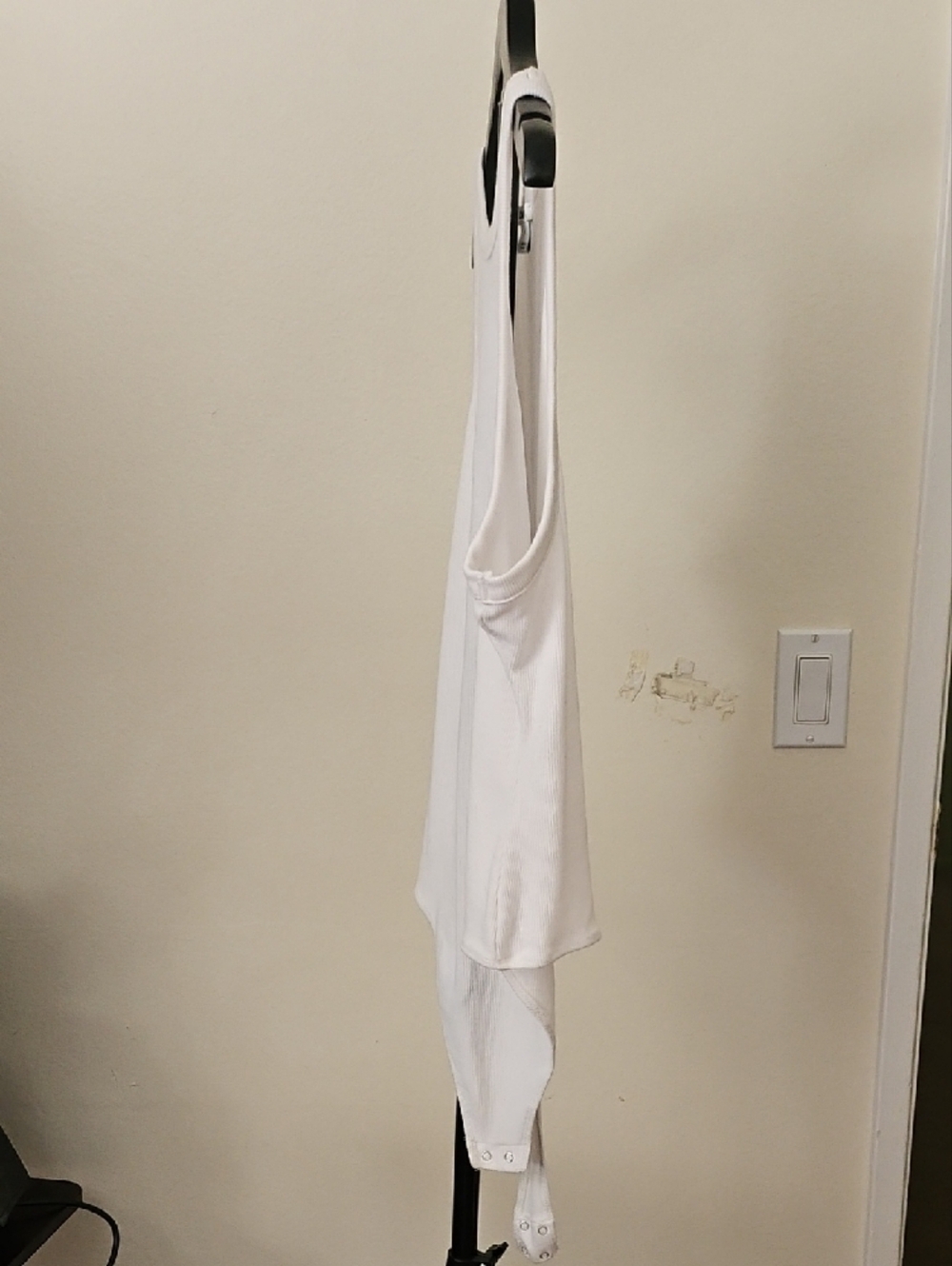 Bar III White Ribbed Tank Bodysuit - Picture 5 of 5